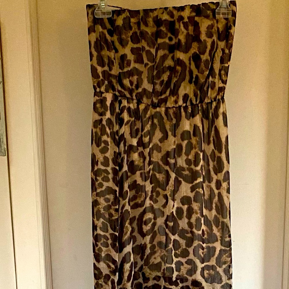 Flory summer dress leopard print
